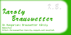 karoly brauswetter business card